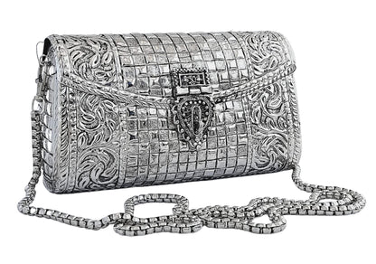 Trend Overseas women gift bridal bag Brass Metal Clutch Sling Bag Indian Ethnic Antique clutch