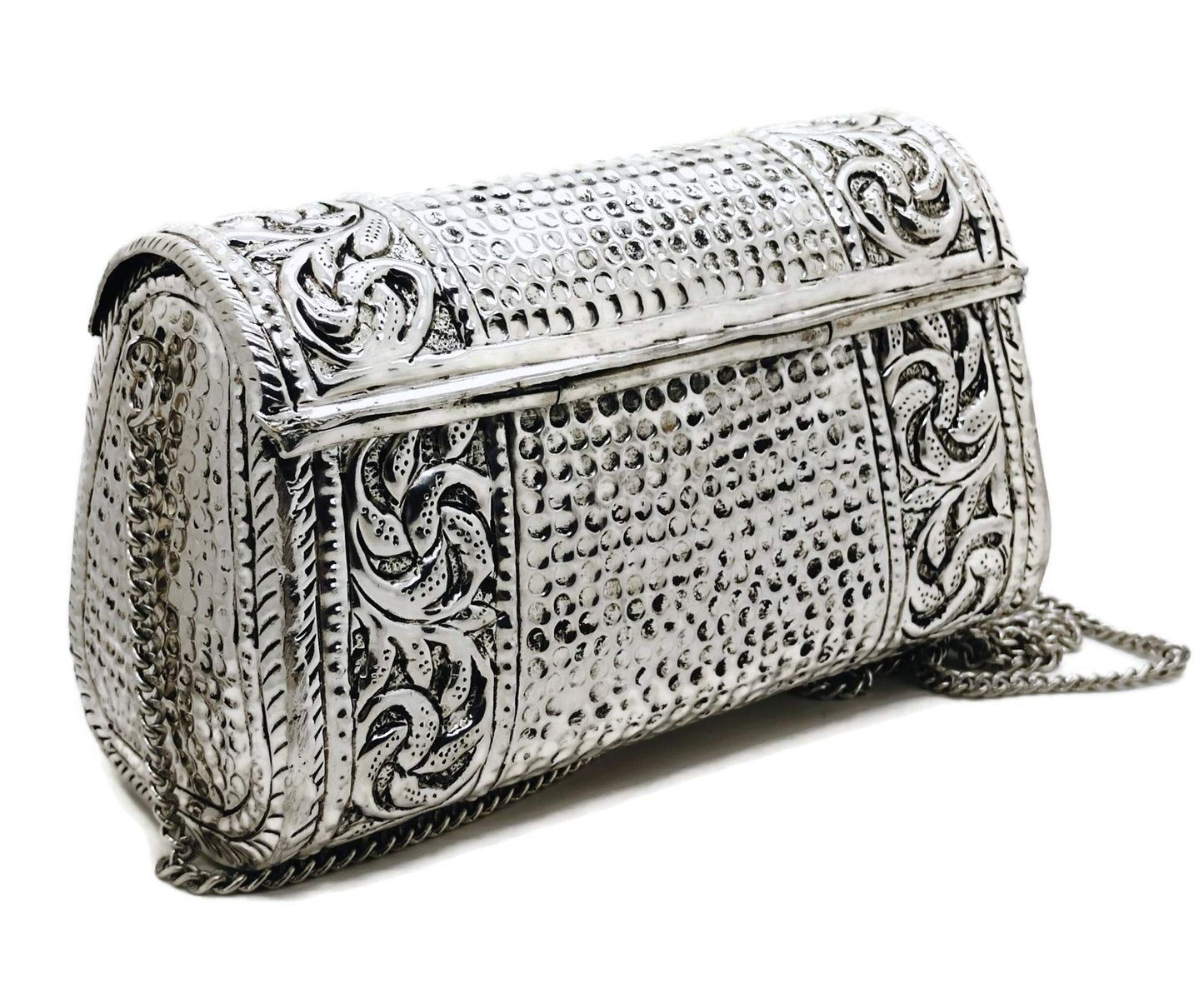 Trend Overseas women gift bridal bag Brass Metal Clutch Sling Bag Indian Ethnic Antique clutch