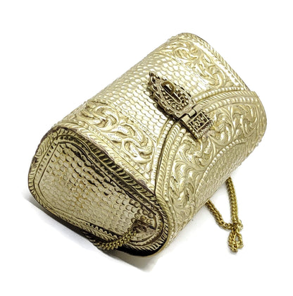 Trend Overseas women gift bridal bag Brass Metal Clutch Sling Bag Indian Ethnic Antique clutch