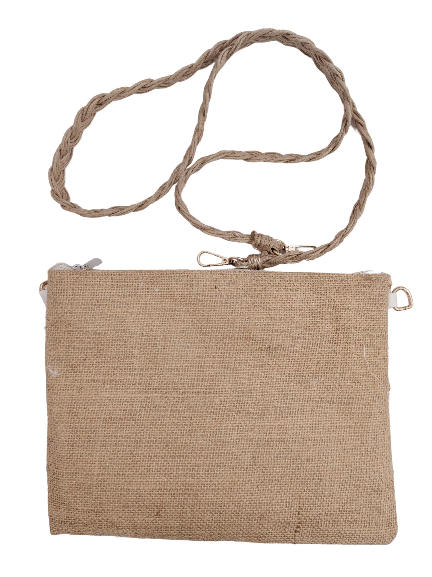 Trend Overseas Multicolor Jute Embroidery pom pom Bridal Bag cross body party sling bag