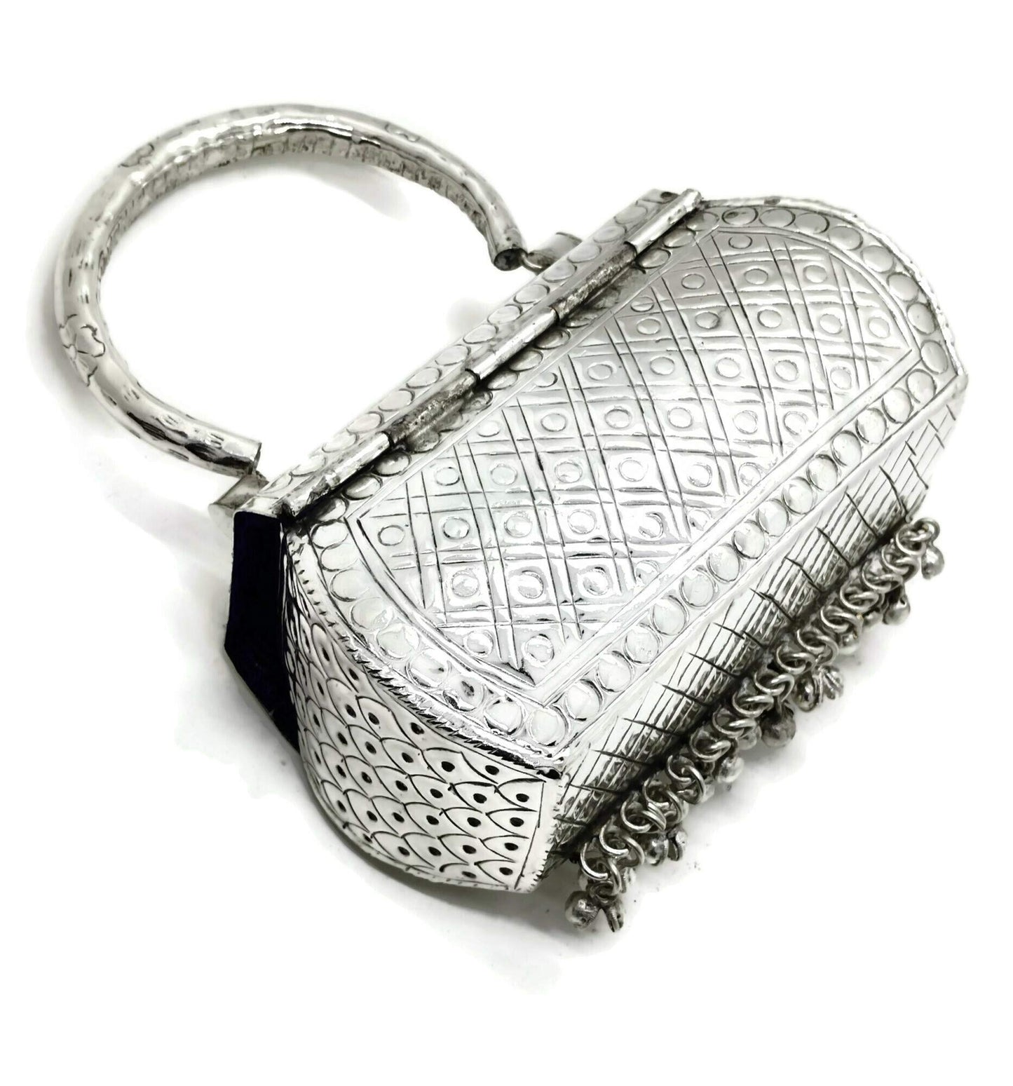 Trend Overseas Girls/Women Small Size Handle Clutch Brass metal bag Ethnic clutch