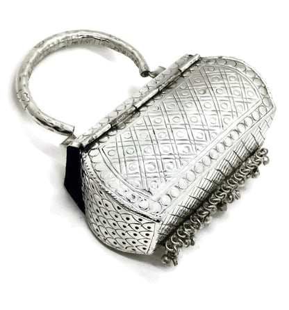 Trend Overseas Girls/Women Small Size Handle Clutch Brass metal bag Ethnic clutch