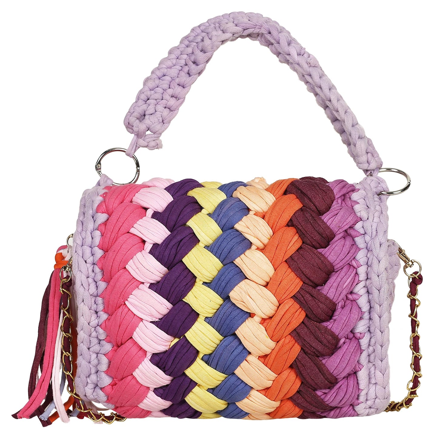 Trend Overseas T-shirt Cotton Yarn handbag Luxury crochet purse Sling bag evening bags luxury handbag