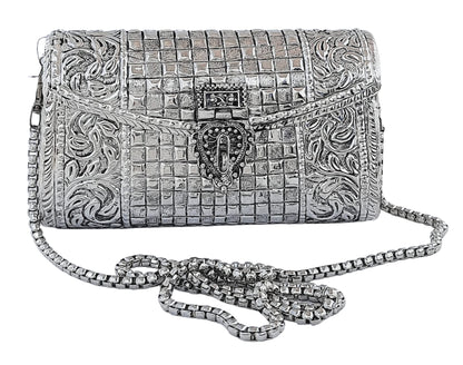 Trend Overseas women gift bridal bag Brass Metal Clutch Sling Bag Indian Ethnic Antique clutch