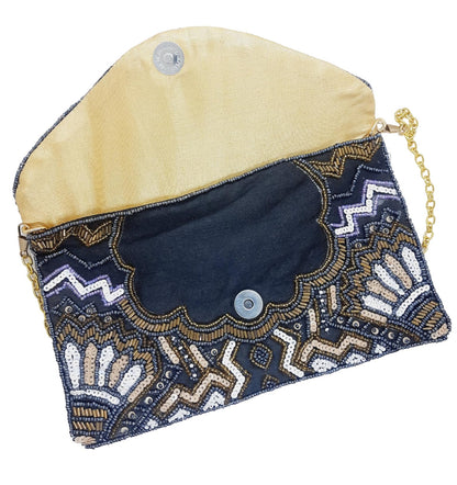 Trend Overseas Acrylic Beaded Wedding Boho Clutch bag Bohemian bag Evening Bag Ladies Purse Handbag Party Envelope Clutch Embroidered clutch