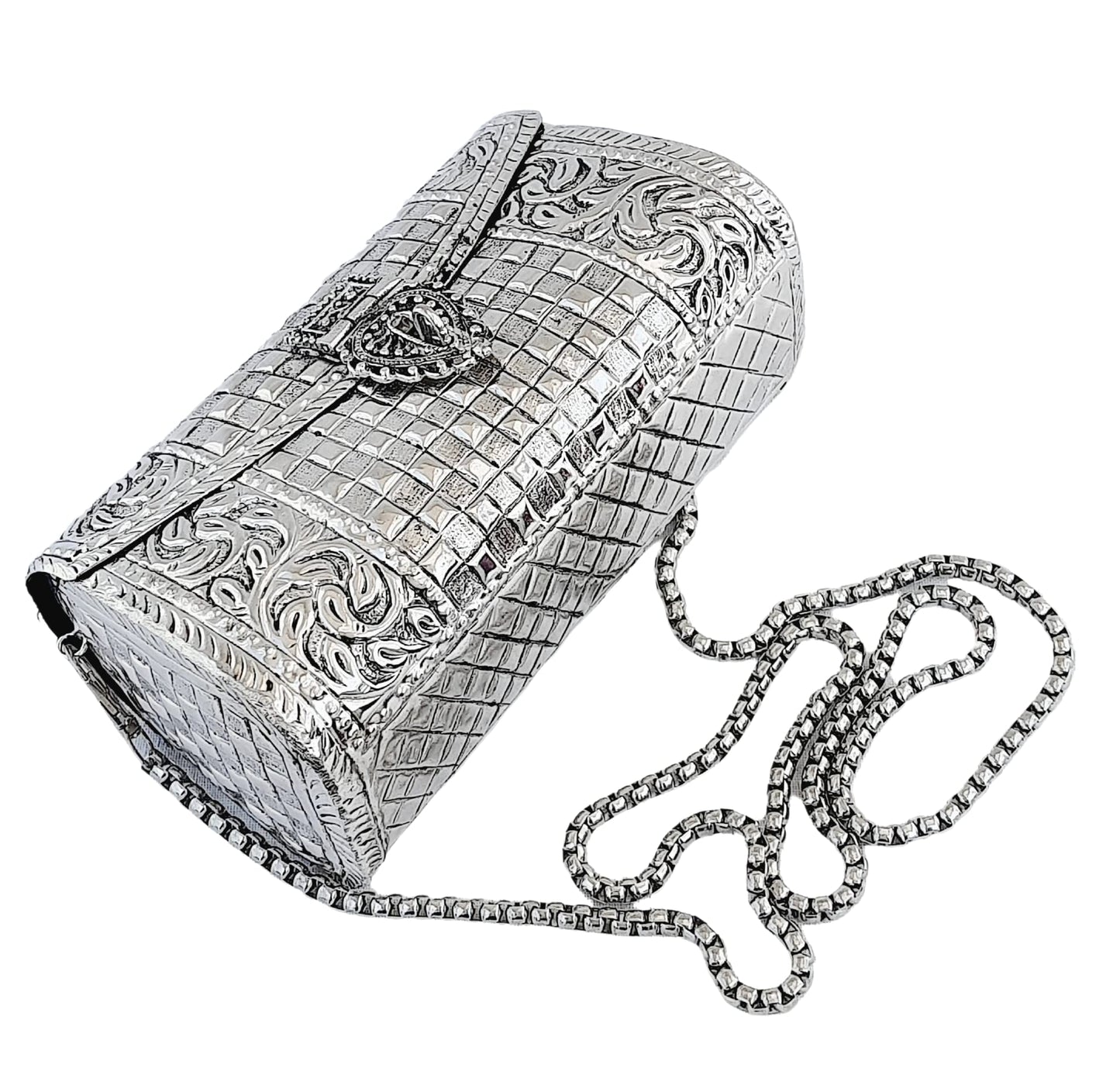 Trend Overseas women gift bridal bag Brass Metal Clutch Sling Bag Indian Ethnic Antique clutch