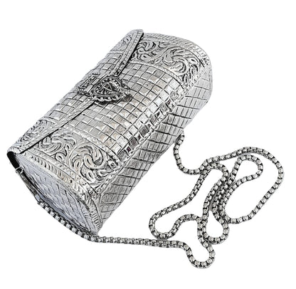 Trend Overseas women gift bridal bag Brass Metal Clutch Sling Bag Indian Ethnic Antique clutch