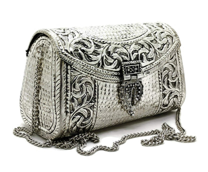 Trend Overseas women gift bridal bag Brass Metal Clutch Sling Bag Indian Ethnic Antique clutch