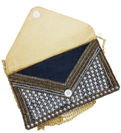 Trend Overseas Acrylic Beaded Wedding Boho Clutch bag Bohemian bag Evening Bag Ladies Purse Handbag Party Envelope Clutch Embroidered clutch