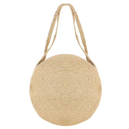 Trend Overseas Handmade Jute Sling Bag For Women | Round Shoulder Fashion bag | Colorful Shopping Chindi Fabric bagabric bag