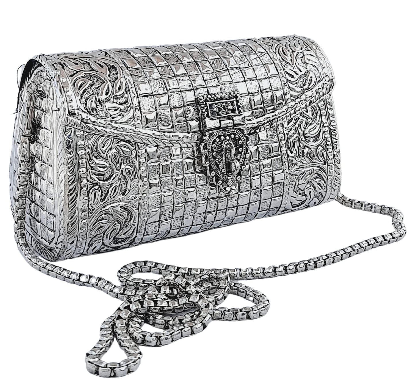 Trend Overseas women gift bridal bag Brass Metal Clutch Sling Bag Indian Ethnic Antique clutch