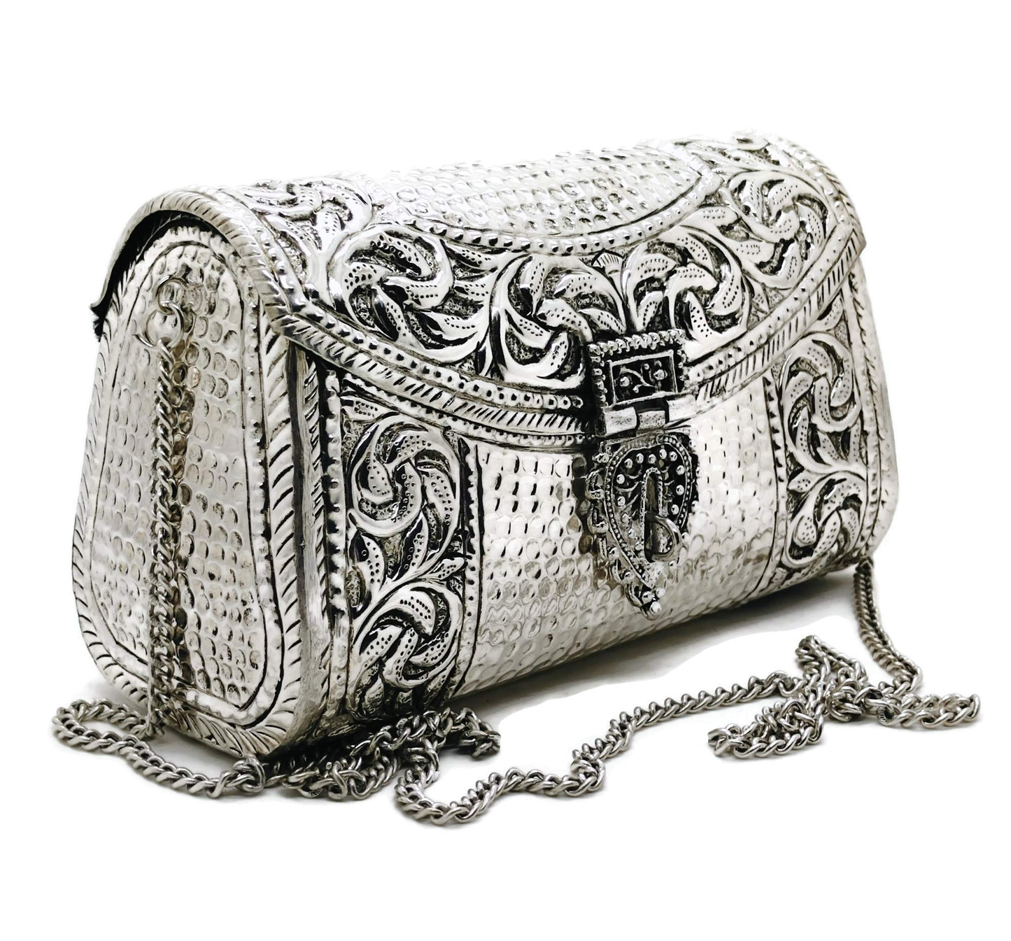 Trend Overseas women gift bridal bag Brass Metal Clutch Sling Bag Indian Ethnic Antique clutch