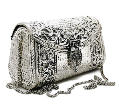 Trend Overseas women gift bridal bag Brass Metal Clutch Sling Bag Indian Ethnic Antique clutch