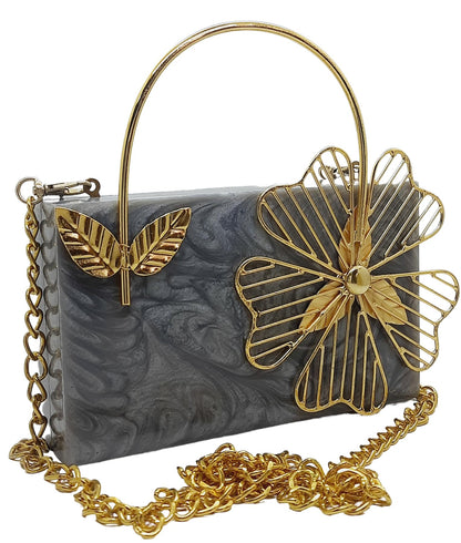 Trend Overseas Bridal Acrylic Clutch Hand Clutches for Girls - Luxury and Fashionable Resin Acrylic Purse for Women - Perfect for Parties and Special Occasions