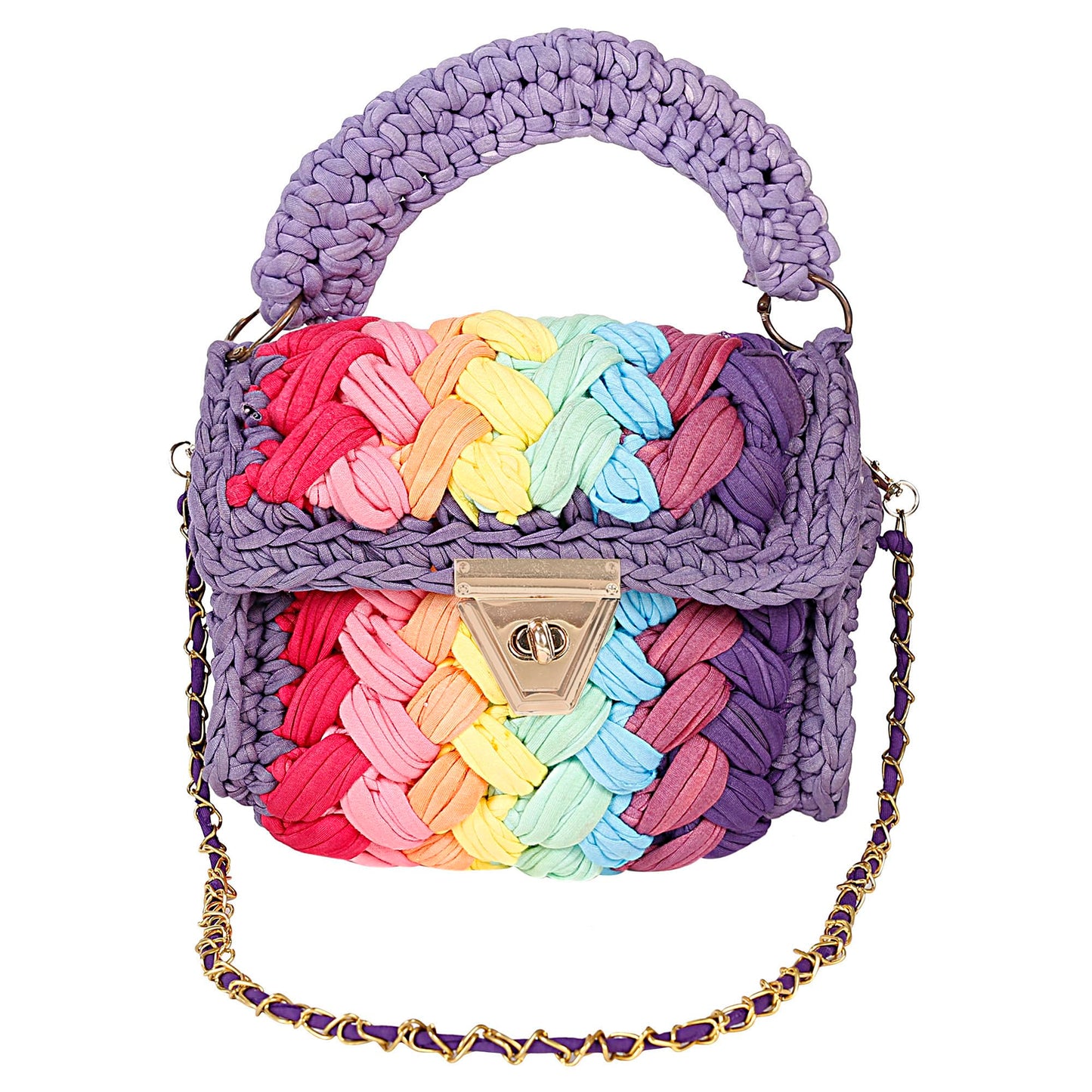 Trend Overseas T-shirt Cotton Yarn handbag Luxury crochet purse Sling bag evening bags luxury handbag