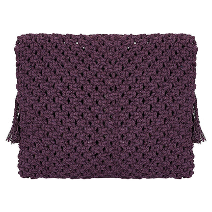 Trend Overseas Teenager Kids Women/Girl Handwoven Crochet Macrame Cotton rope Handbag Crossbody Bag cum Clutch