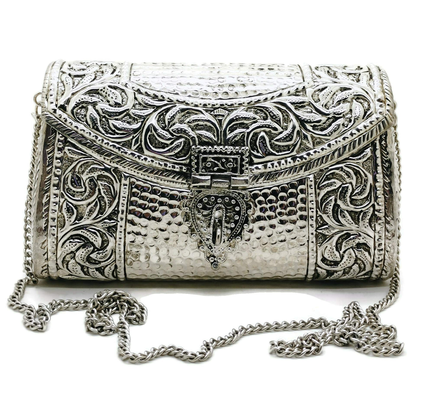 Trend Overseas women gift bridal bag Brass Metal Clutch Sling Bag Indian Ethnic Antique clutch